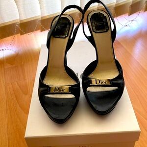 Christian Dior platform black shoes made in ITALY